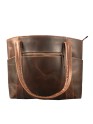 Madosh Genuine Leather Brown Tote Bag Messenger Bag Ladies Purse Crossbody Shoulder Satchel Handbag